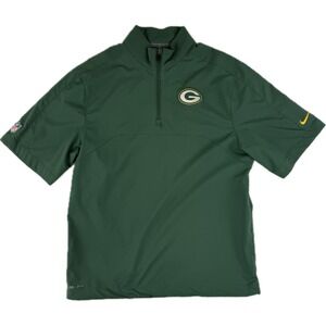 Nike Dri-Fit Mens NFL On Field Green Bay Packers Size Small 1/4 Zip Pull‎ Over